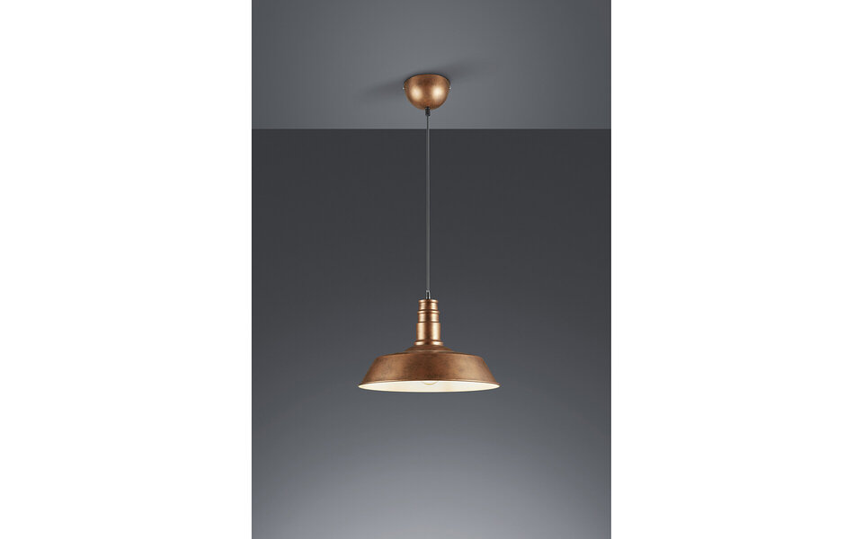 HLW LED LED Hanglamp Trion Wulo - Antiek Koper Rond Aluminium, E27 Fitting