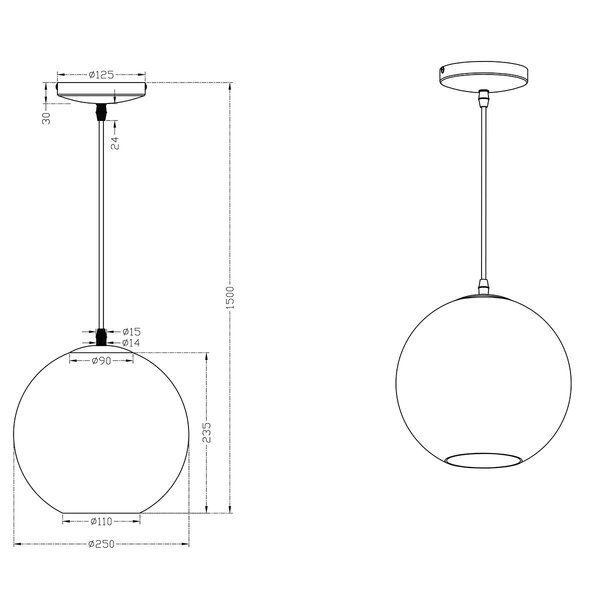 HLW LED LED Hanglamp Mat Nikkel - Aluminium & Wit Glas, E27 Fitting, Rond Design HLW LED LED Hanglamp Mat Nikkel - Aluminium & Wit Glas, E27 Fitting, Rond Design