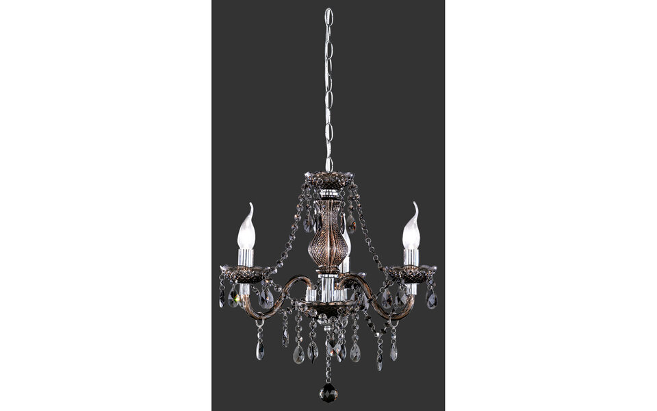 HLW LED Zwarte LED Hanglamp Trion Lucy - 3-lichts LED Kroonluchter met E14 Fitting, Mat Zwart Aluminium