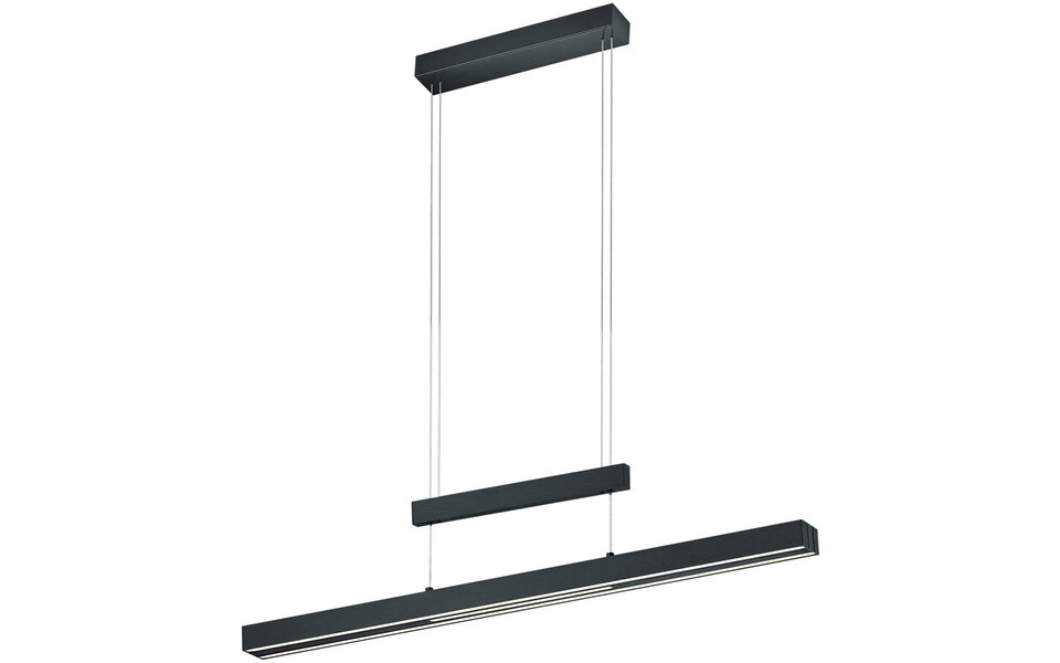 HLW LED Zwarte LED Hanglamp 54W - Trion Trojan Up & Down met Aanpasbare Kleur