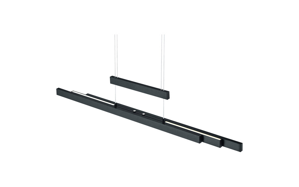 HLW LED Zwarte LED Hanglamp 54W - Trion Trojan Up & Down met Aanpasbare Kleur