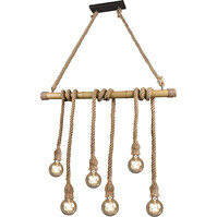 LED Hanglamp Hout Trion Wolmi - Mat Bruin, 6x E27 Fitting LED Hanglamp Hout Trion Wolmi - Mat Bruin, 6x E27 Fitting