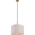 LED Pendant Lamp Wood Trion Kiblon - Matte Brown, Round, E27 Fitting, Adjustable