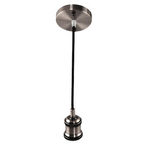 LED Hanglamp Industrieel - Rond Mat Chroom Aluminium E27 LED Hanglamp Industrieel - Rond Mat Chroom Aluminium E27