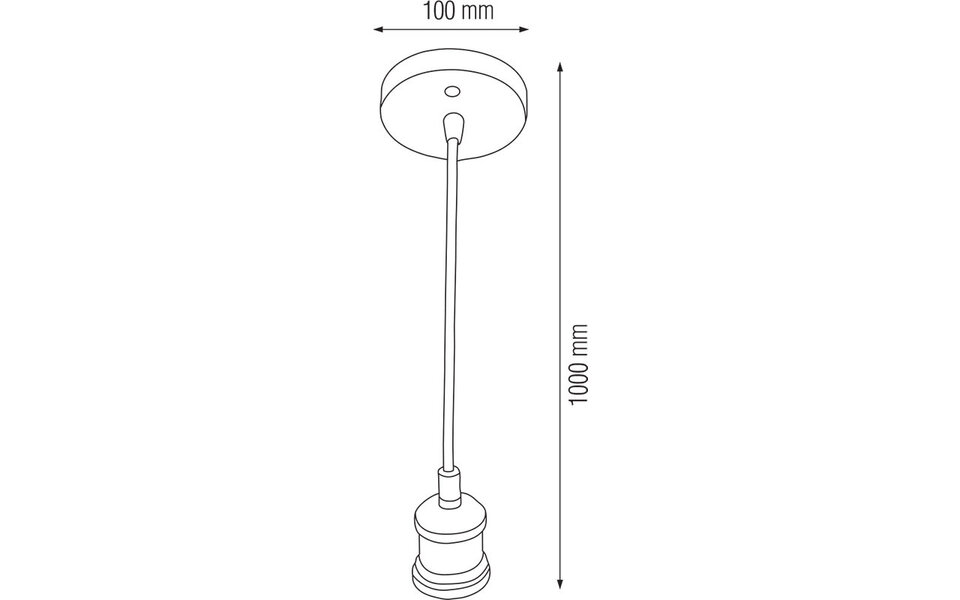 HLW LED Industrial LED Pendant Lamp - Round Matte Chrome Aluminum - E27 Fitting