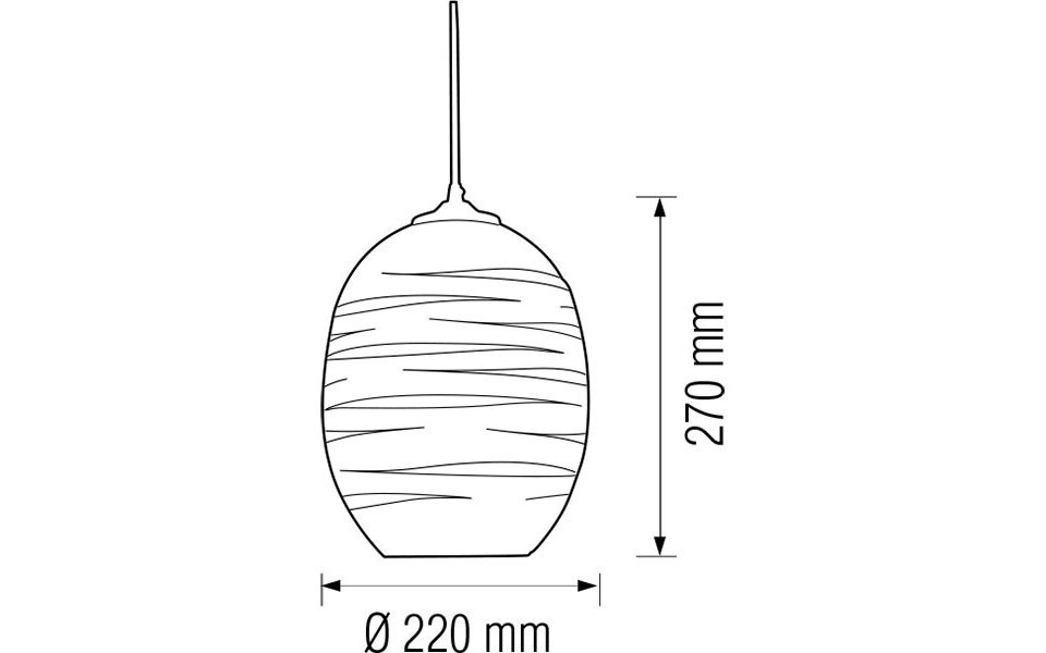 HLW LED LED Hanglamp met Glas 3D-effect - Ovaal Chroom, Verstelbaar, E27 LED Lamp