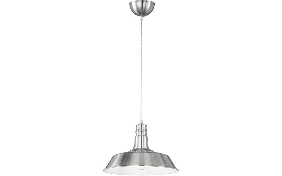 HLW LED LED Pendant Lamp Trion Wulo - Round Matte Nickel Aluminum, E27 Fitting, Modern Design