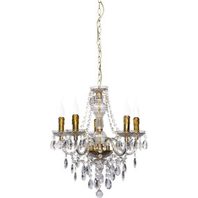 LED Kroonluchter Trion Lucy - Gouden LED Hanglamp 5-lichts LED Kroonluchter Trion Lucy - Gouden LED Hanglamp 5-lichts