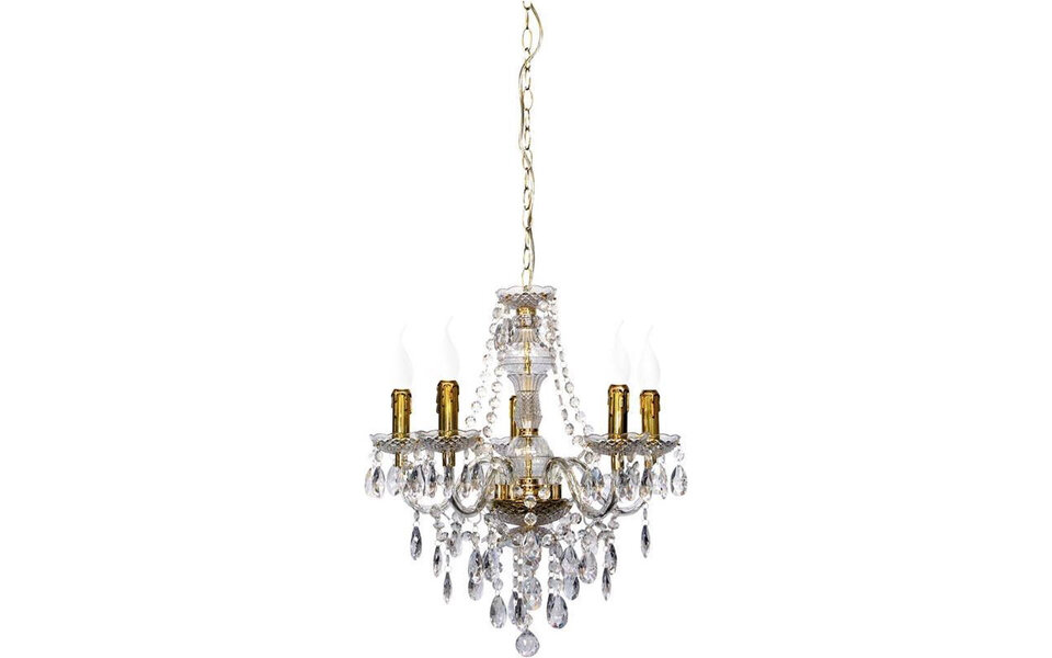 HLW LED LED Chandelier Trion Lucy - Gold LED Pendant Lamp with 5 E14 Light Points
