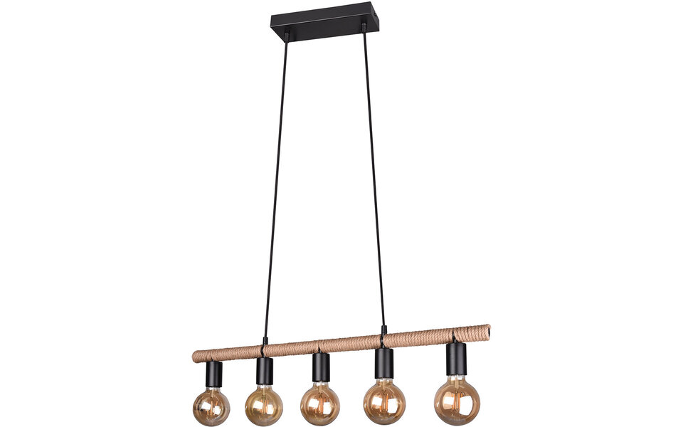 HLW LED Black LED Pendant Lamp Trion Ranin - Rectangular, Matte Black & 5 Light Points HLW LED Black LED Pendant Lamp Trion Ranin - Rectangular, Matte Black & 5 Light Points