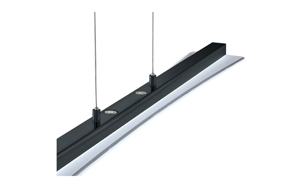 HLW LED LED Hanglamp 18W Trion Sena - Mat Zwart Aluminium met Aanpasbare Kleur