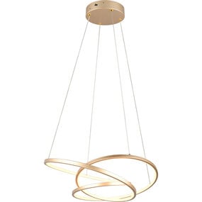 Dimbare Gouden Metalen LED Hanglamp 34W - Trion Alvin Dimbare Gouden Metalen LED Hanglamp 34W - Trion Alvin