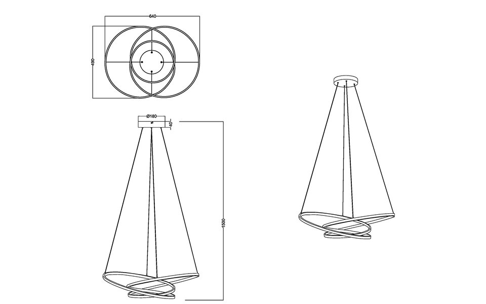 HLW LED LED Hanglamp Trion Alvin - Dimbaar, Goud, Metaal, 34W, Aanpasbare Kleur HLW LED LED Hanglamp Trion Alvin - Dimbaar, Goud, Metaal, 34W, Aanpasbare Kleur