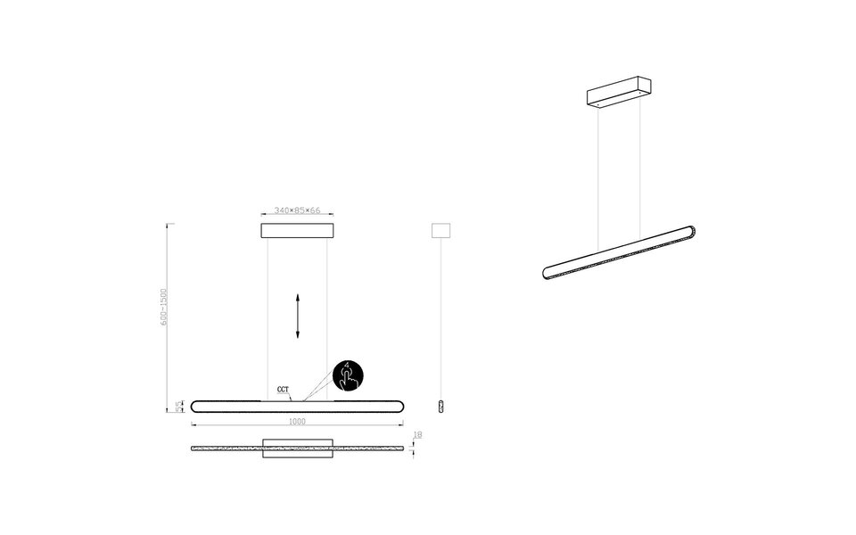 HLW LED LED Pendant Lamp Trion Soile - 28W Dimmable, Metal LED Lamp with Adjustable Color