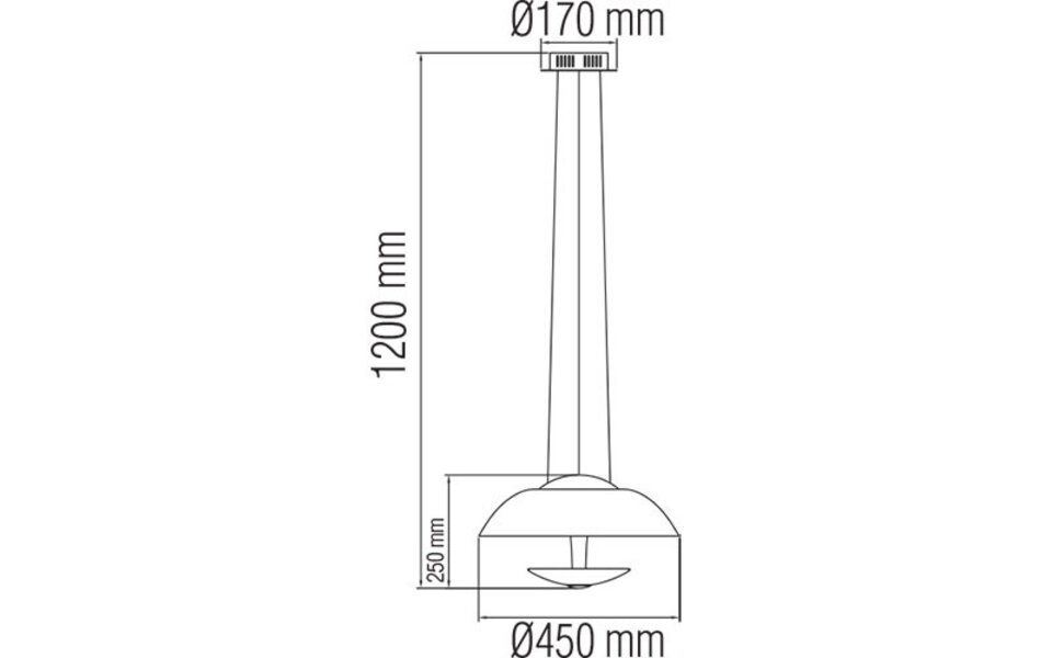 HLW LED LED Pendant Lamp Viesta 24W - White LED Pendant Lamp with Neutral White Light 4000K