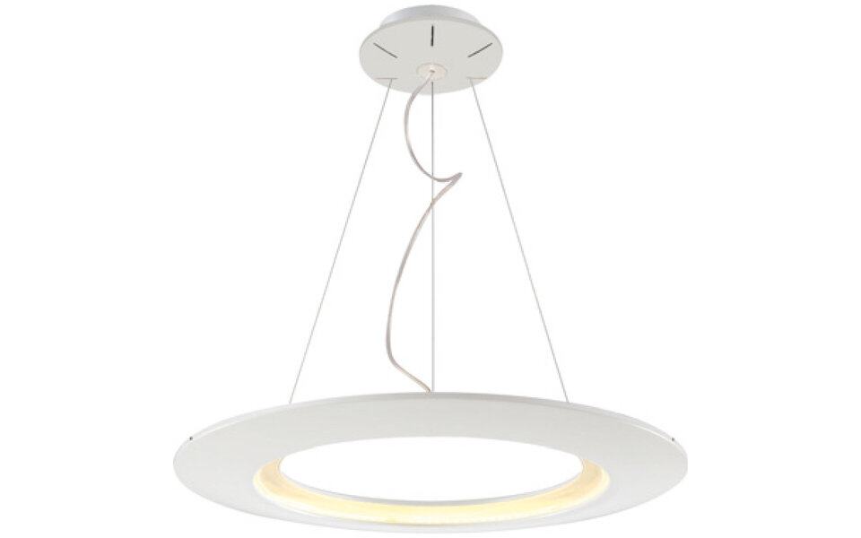 HLW LED Moderne LED Hanglamp 35W met Natuurlijk Wit Licht - Witte Aluminium Armatuur