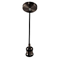 Black Industrial LED Pendant Lamp - Round Pendant Lighting with E27 Fitting