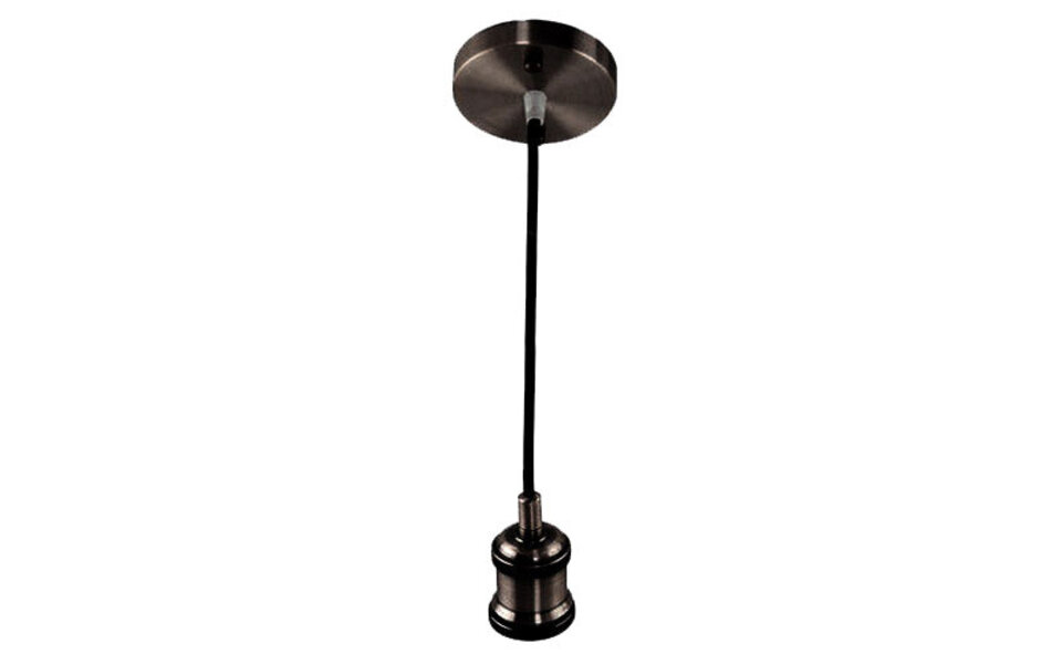 HLW LED Black Industrial LED Pendant Lamp - Round Pendant Lighting with E27 Fitting