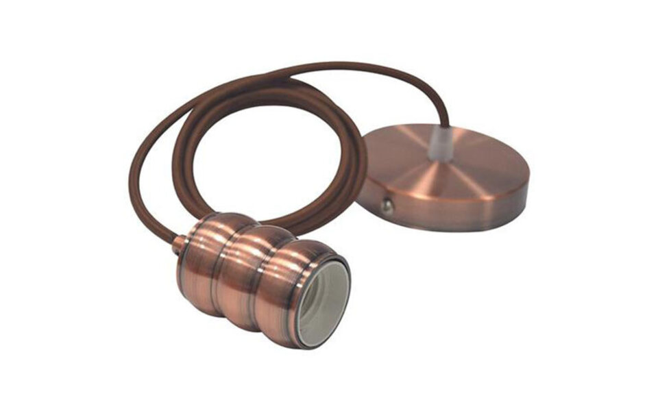 HLW LED Industriële LED Hanglamp - Rond Mat Koper Aluminium, E27 Fitting HLW LED Industriële LED Hanglamp - Rond Mat Koper Aluminium, E27 Fitting