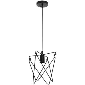 Industriële LED Hanglamp Kapi - Mat Zwart Aluminium, E27 Industriële LED Hanglamp Kapi - Mat Zwart Aluminium, E27