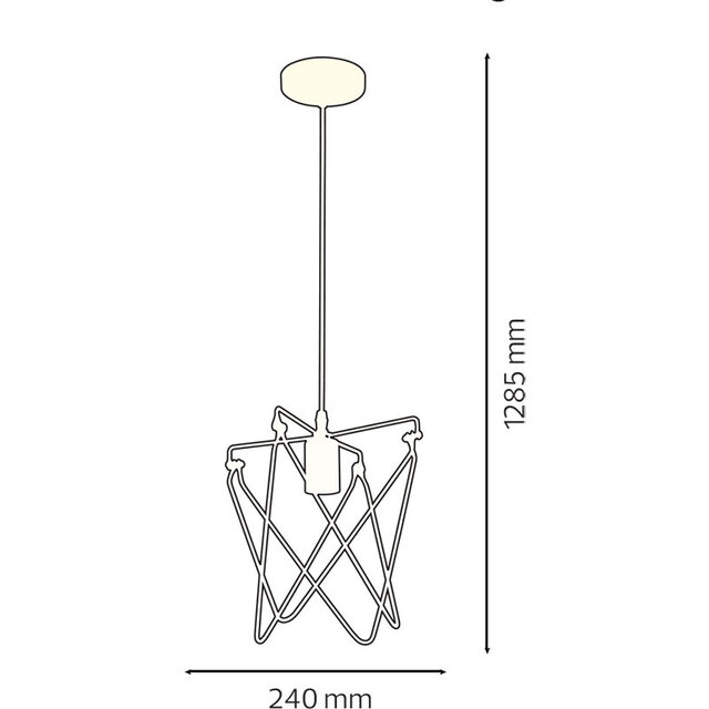 Industriële zwarte LED hanglamp van mat aluminium met E27 fitting en 60W vermogen
