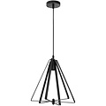 Industrial LED Pendant Lamp Maxi - Round Black Aluminum Pendant Lighting E27