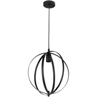 LED Pendant Lamp Industrial Round Matte Black Aluminum E27