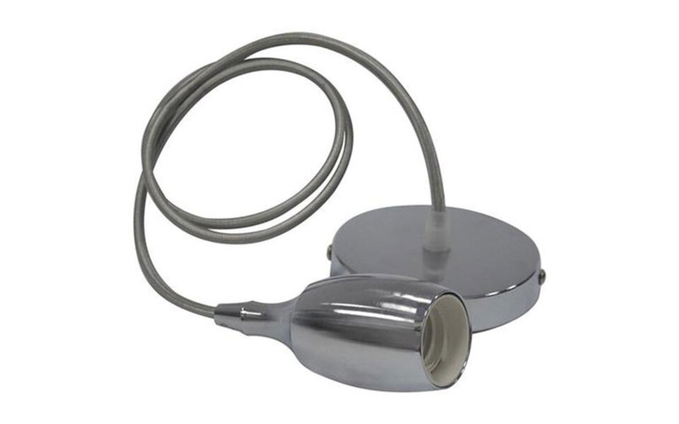 HLW LED Industriële LED Hanglamp Woby - Ronde LED Lamp Mat Chroom Aluminium, E27 HLW LED Industriële LED Hanglamp Woby - Ronde LED Lamp Mat Chroom Aluminium, E27