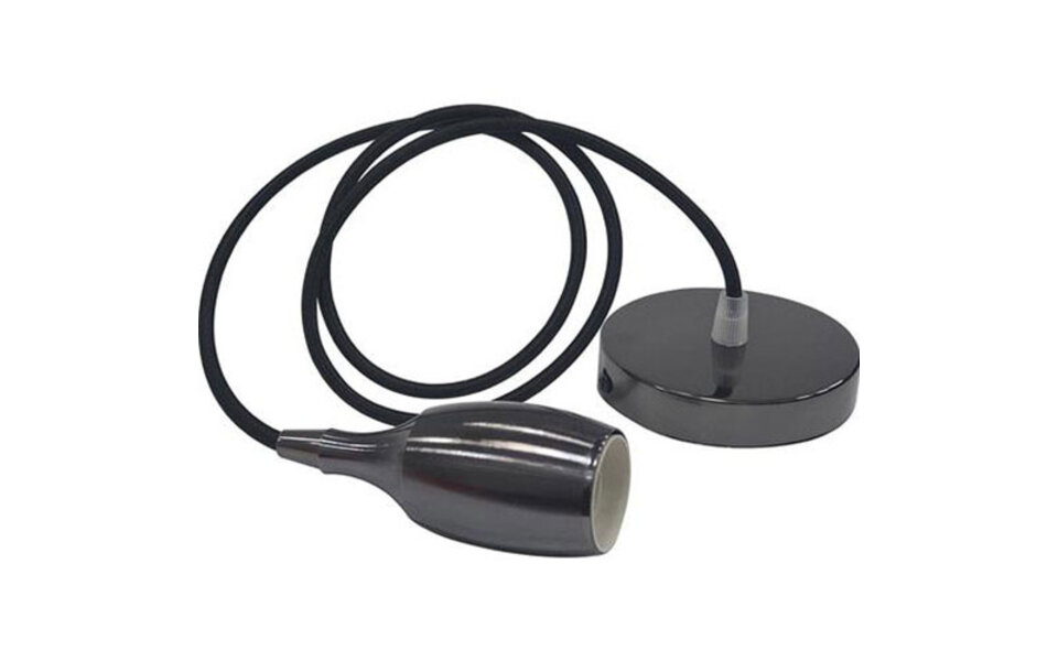 HLW LED Industriële LED Hanglamp Woby - Ronde Zwarte LED Hanglamp met E27 Fitting