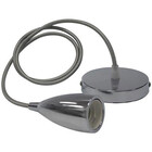 HLW LED Industriële LED Hanglamp Edysa - Ronde Mat Chroom Aluminium E27 Fitting