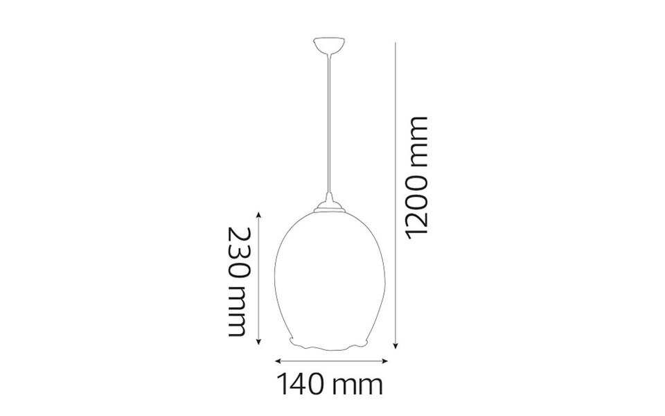 HLW LED LED Pendant Lamp Meteorum XL - Oval Design with Chrome Glass and E27 Fitting