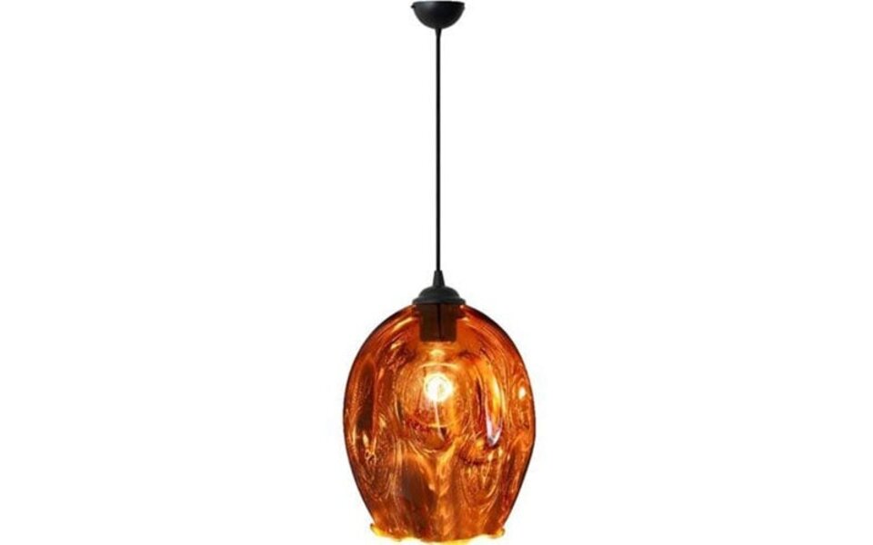 HLW LED LED Hanglamp Meteorum XL - Ovaal Koper Glas, Verstelbaar, E27 Fitting