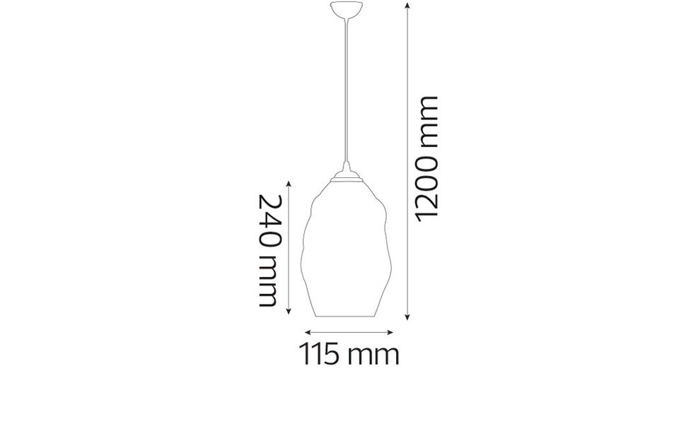 HLW LED LED Pendant Lamp with Glass - Meteorum Oval Chrome, Height Adjustable, E27 fitting, 60W