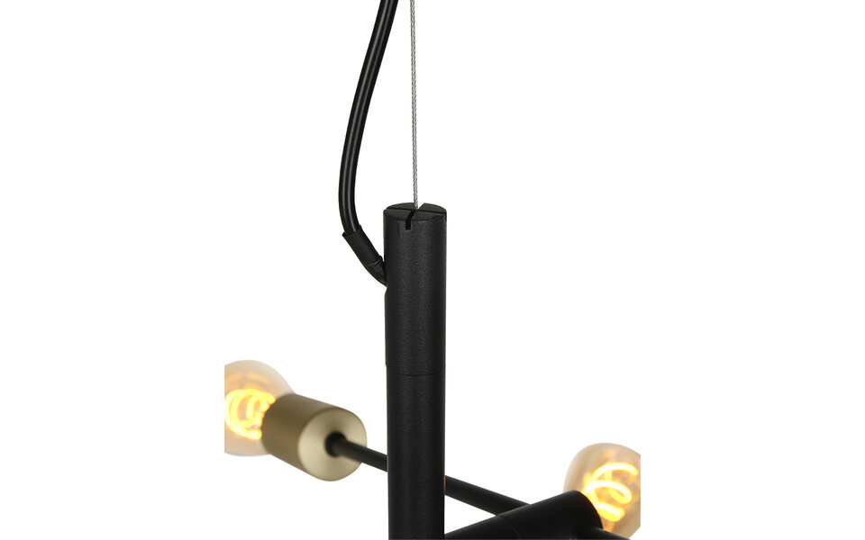 HLW LED Gold LED Pendant Lamp Trion Ross - 6-light E27 Fitting, Matte Gold, Aluminum