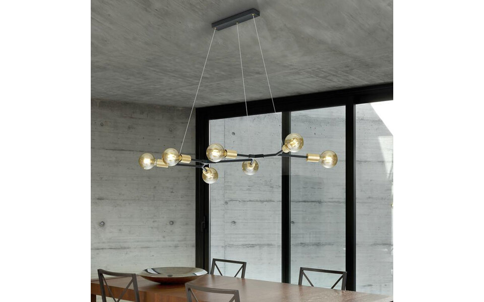 HLW LED Modern Black LED Pendant Lamp Trion Ross - 7 lights, Aluminum, E27 fitting HLW LED Modern Black LED Pendant Lamp Trion Ross - 7 lights, Aluminum, E27 fitting