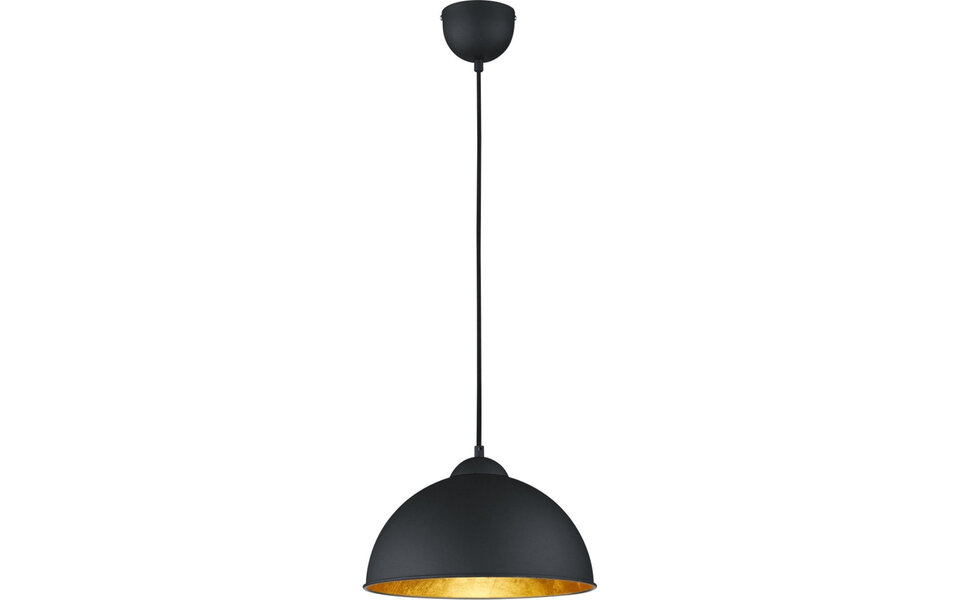 HLW LED Black LED Pendant Lamp Trion Jin - Round, Matte Black, E27 Fitting, Aluminum