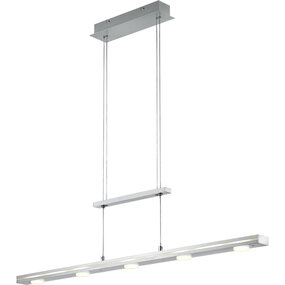 Dimbare LED Hanglamp Trion Lacy 21W - Mat Nikkel Aluminium Dimbare LED Hanglamp Trion Lacy 21W - Mat Nikkel Aluminium