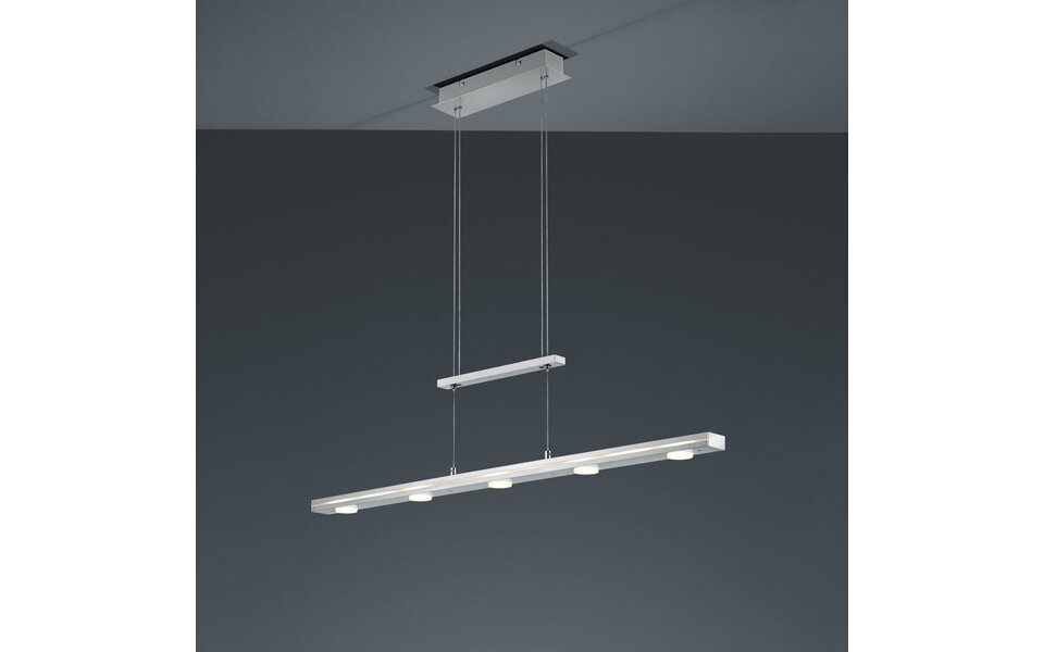 HLW LED LED Hanglamp Trion Lacy 21W - Dimbaar, Aanpasbare Kleur, Mat Nikkel