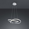 Ronde dimbare LED hanglamp 27,5W in mat nikkel met warm wit licht en modern design