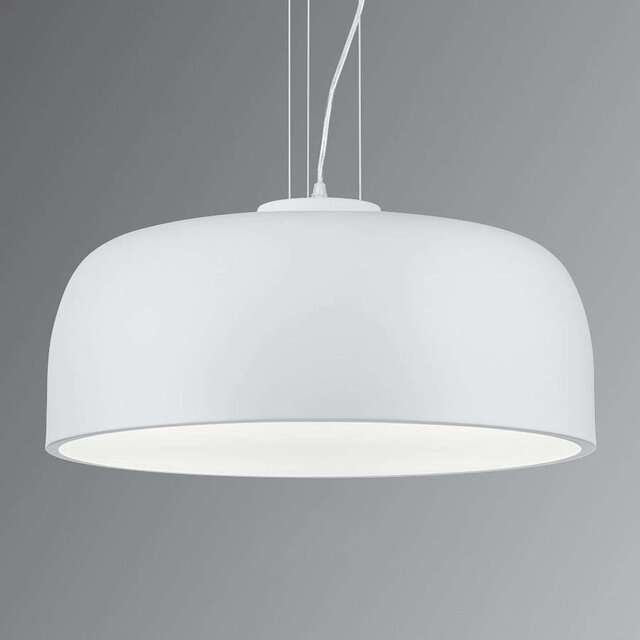 witte moderne LED hanglamp met 4 lichtbronnen en 40W vermogen in ronde vorm