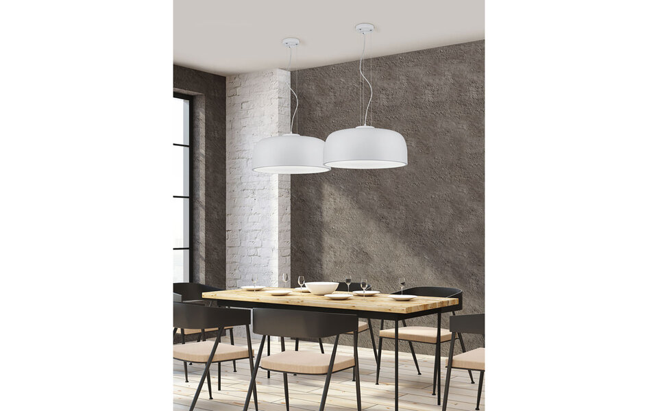 HLW LED LED Pendant Lamp Trion Barnon - Matte White Aluminum, 4-light with E27 fitting