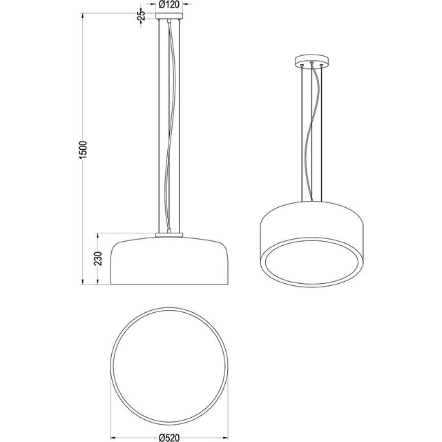 HLW LED LED Hanglamp Trion Barnon - Mat Wit Aluminium, 4-lichts met E27 fitting