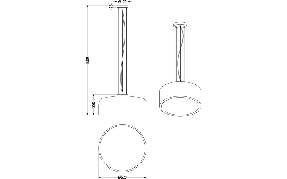 HLW LED LED Hanglamp Trion Barnon - Mat Wit Aluminium, 4-lichts met E27 fitting