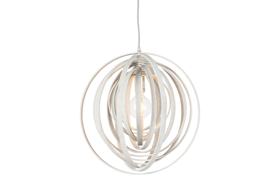 HLW LED LED Hanglamp Hout - Trion Bola Rond Design met E27 Fitting en Mat Lichtbruin