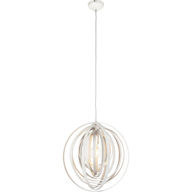 HLW LED LED Pendant Lamp Wood - Trion Bola Round Design with E27 Fitting and Matte Light Brown