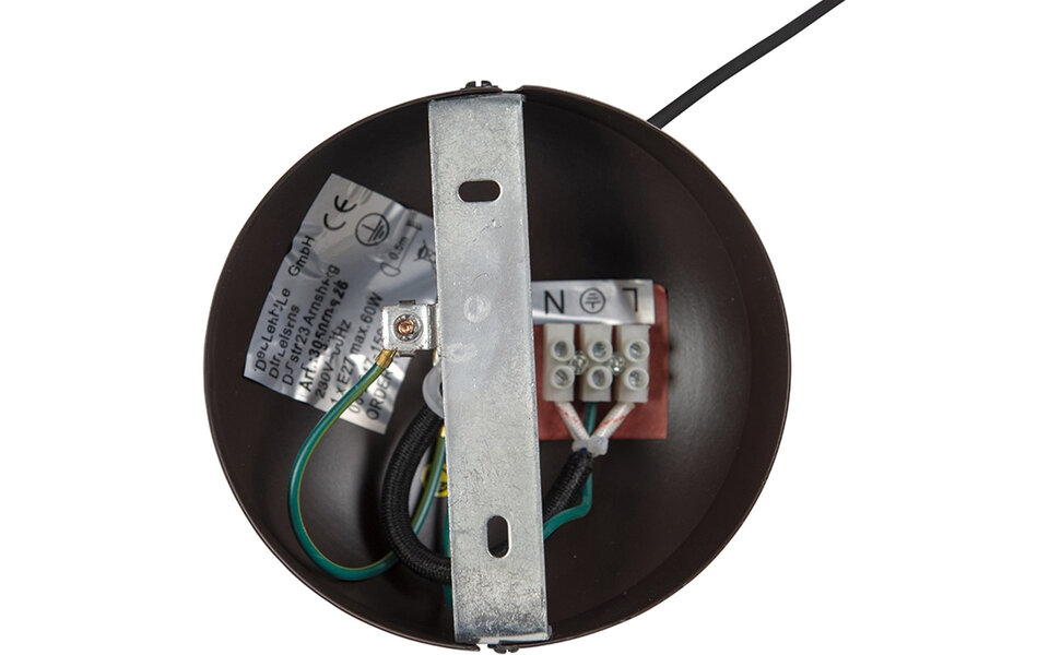 HLW LED LED Hanglamp Hout Trion Bola - E27 Fitting, Rond en Mat Donkerbruin