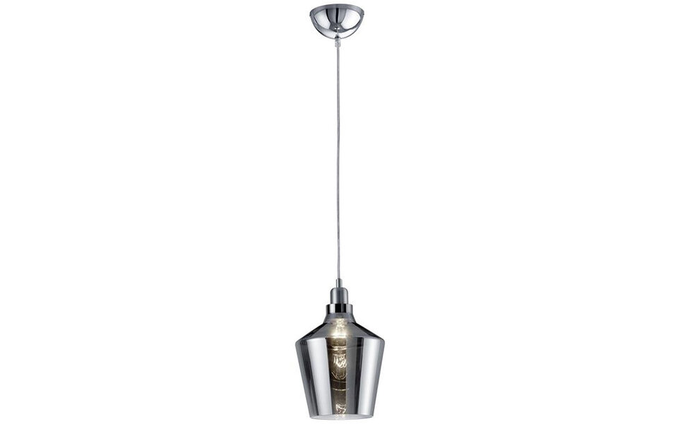 HLW LED LED Pendant Lamp with Glass Trion Colia - Round Smoked Glass & Gloss Chrome