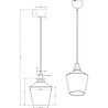 HLW LED LED Pendant Lamp with Glass Trion Colia - Round Smoked Glass & Gloss Chrome