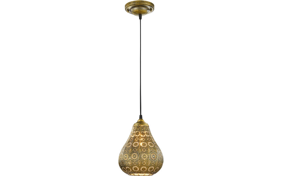 HLW LED Bronze LED Pendant Lamp Trion Jesma - Round LED lamp with E14 fitting, Matte Bronze