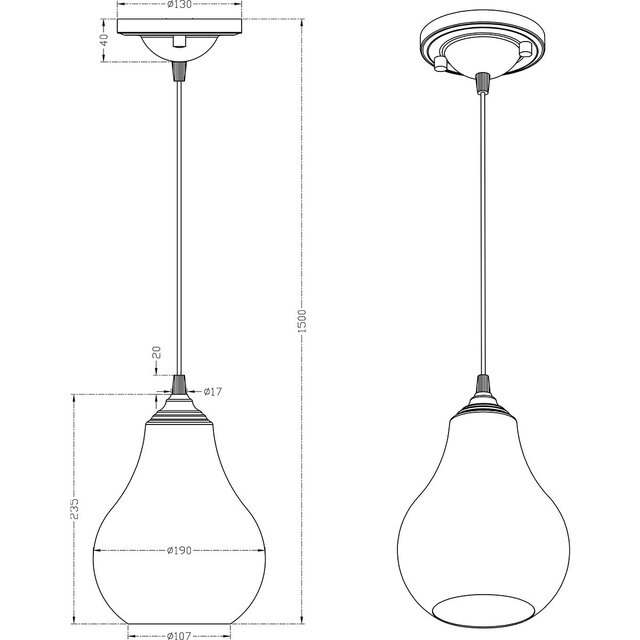 HLW LED Bronze LED Pendant Lamp Trion Jesma - Round LED lamp with E14 fitting, Matte Bronze